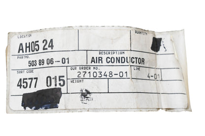 New OEM Husqvarna 503 89 06-01 Air Conductor NOS