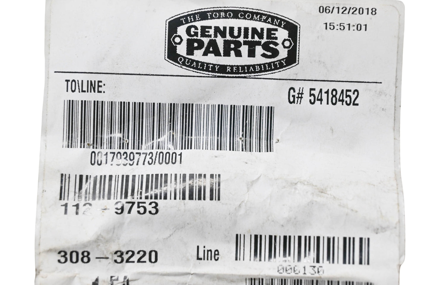 Toro 112-9753 Choke Cable NOS