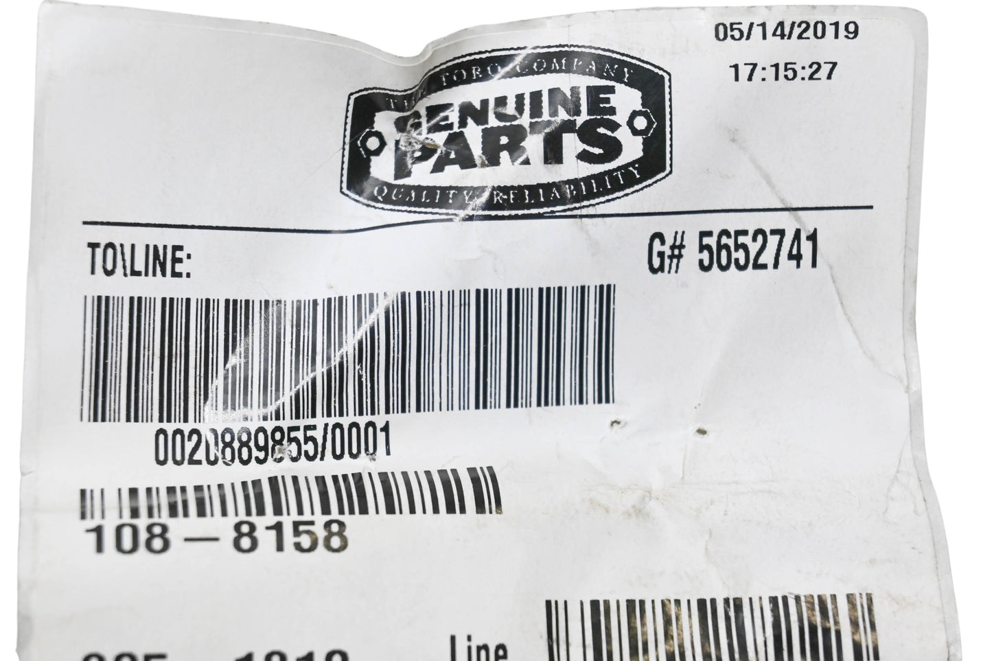 Toro 108-8158 Traction Cable NOS