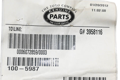 Toro 100-5987 Throttle Control Cable NOS