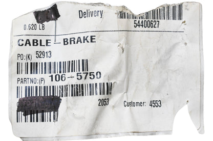Toro 106-5750 Brake Cable NOS