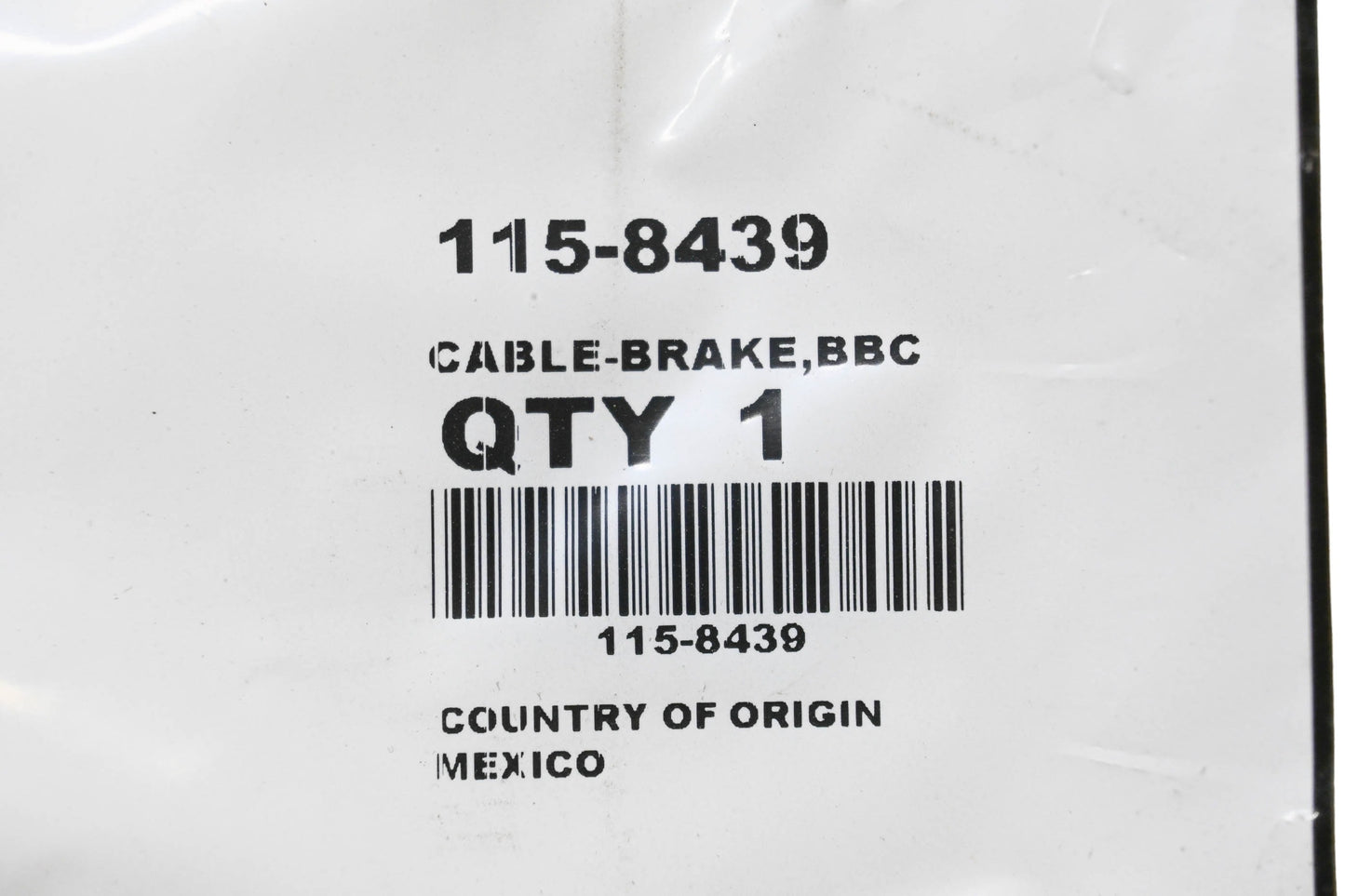 Toro 115-8439 Brake Cable NOS