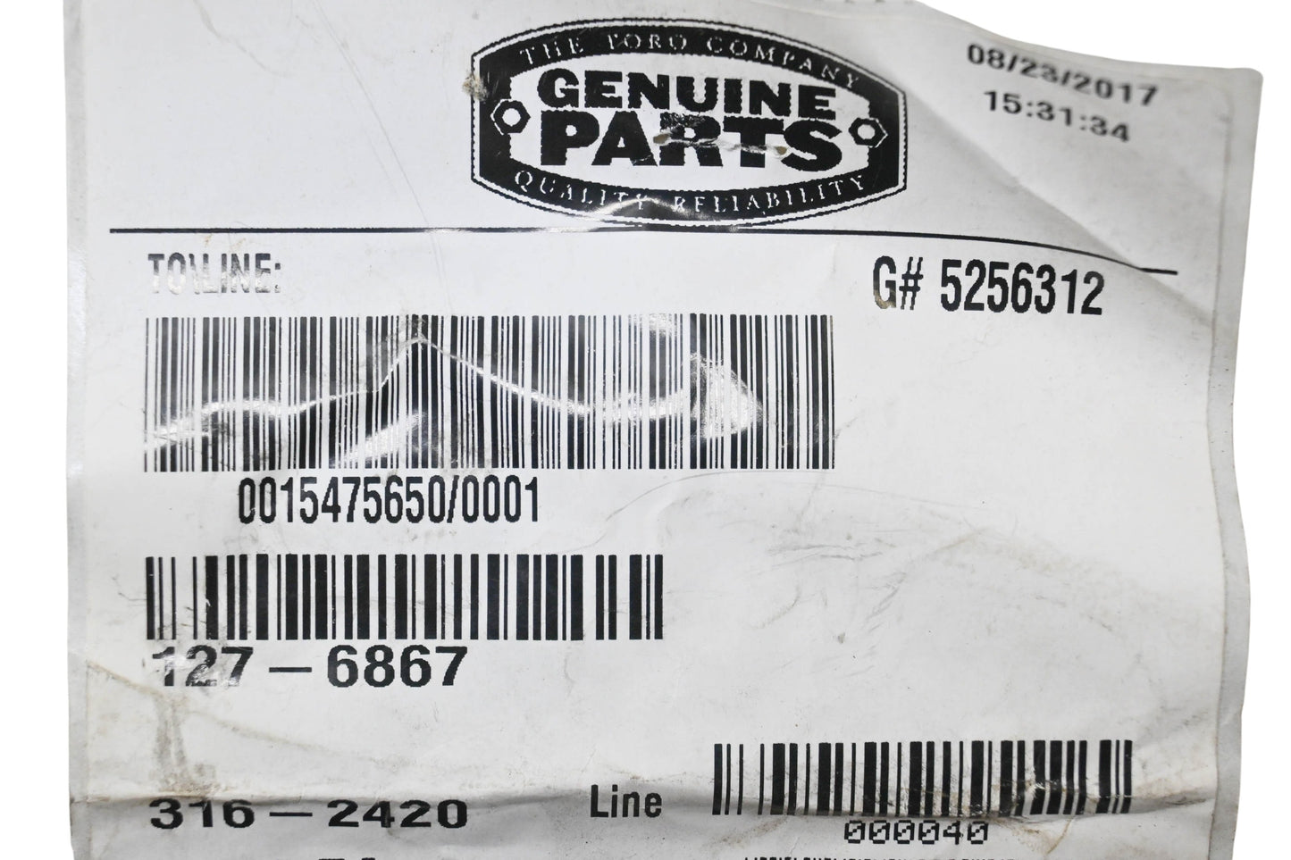 Toro 127-6867 Traction Cable NOS