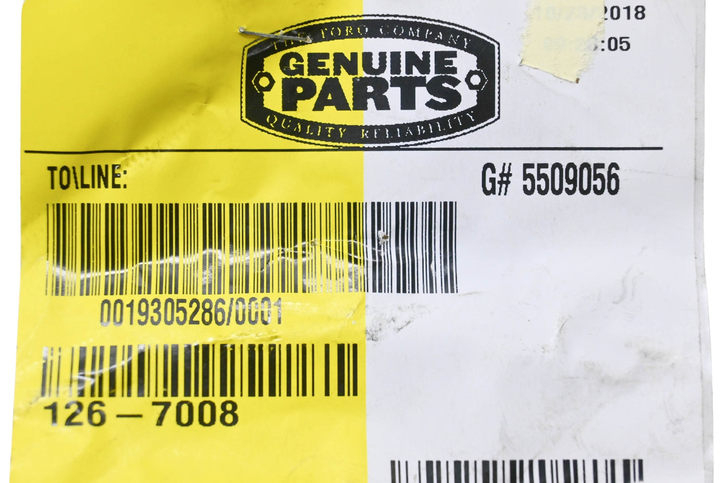 Toro 126-7008 Throttle Control Cable NOS