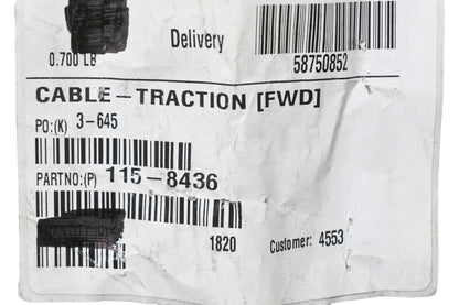 Toro 115-8436 Traction Cable NOS