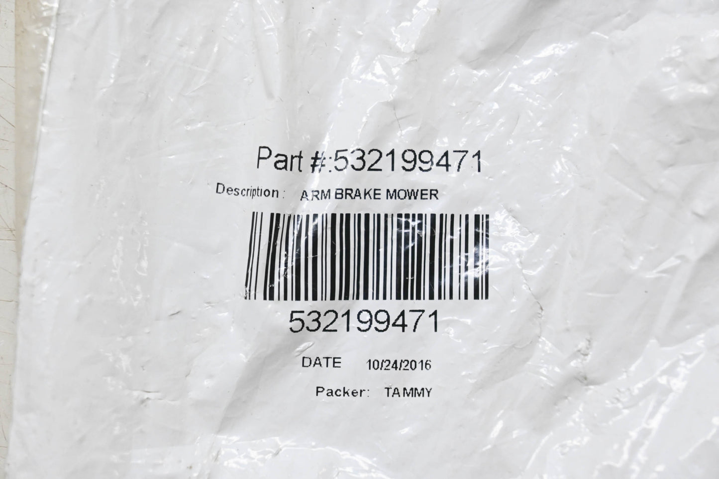 New OEM Husqvarna 532199471 Brake Mower Arm NOS