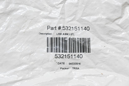 New OEM Husqvarna 532151140 Lift Link Assembly NOS