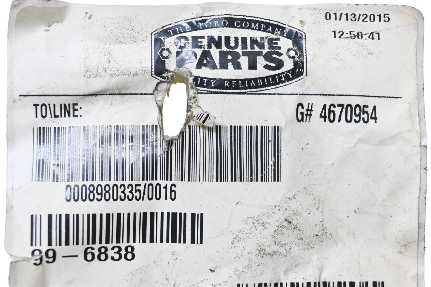 Toro 99-6838 Deck Cable Assembly NOS