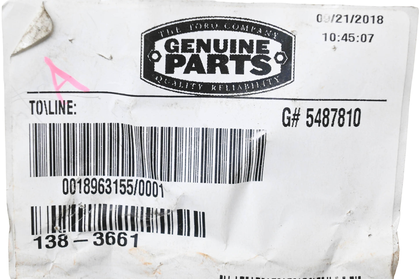 Toro 138-3661 Auger Cable NOS