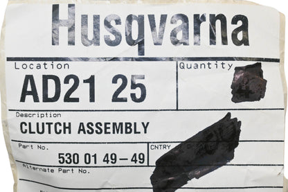 New OEM Husqvarna 530 01 49-49, 530014949 Clutch Assembly NOS