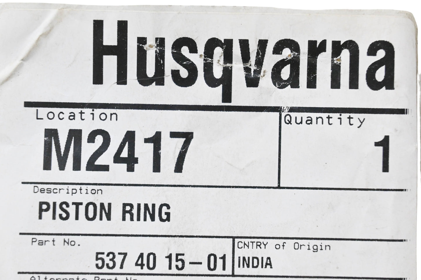 New OEM Husqvarna 537 40 15-01 Piston Ring NOS