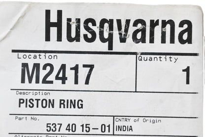 New OEM Husqvarna 537 40 15-01 Piston Ring NOS