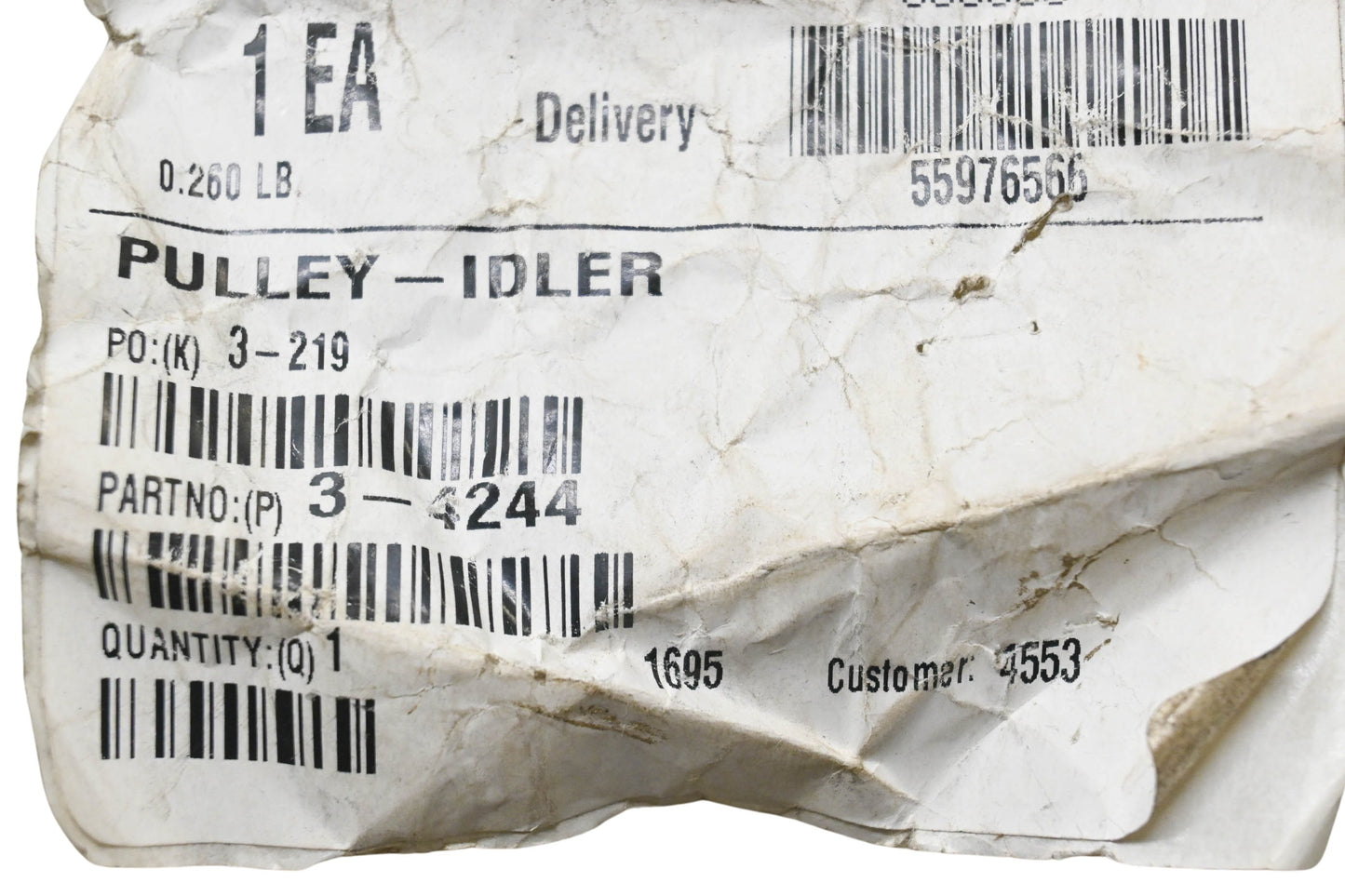 Toro 3-4244 Idler Pulley NOS