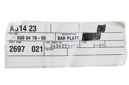 New OEM Husqvarna 530 04 78-55, 530047855 Bar Plate NOS