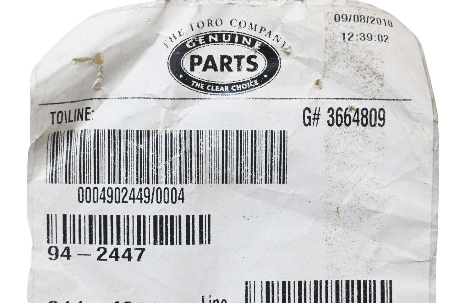 Toro 94-2447 Idler Pulley NOS