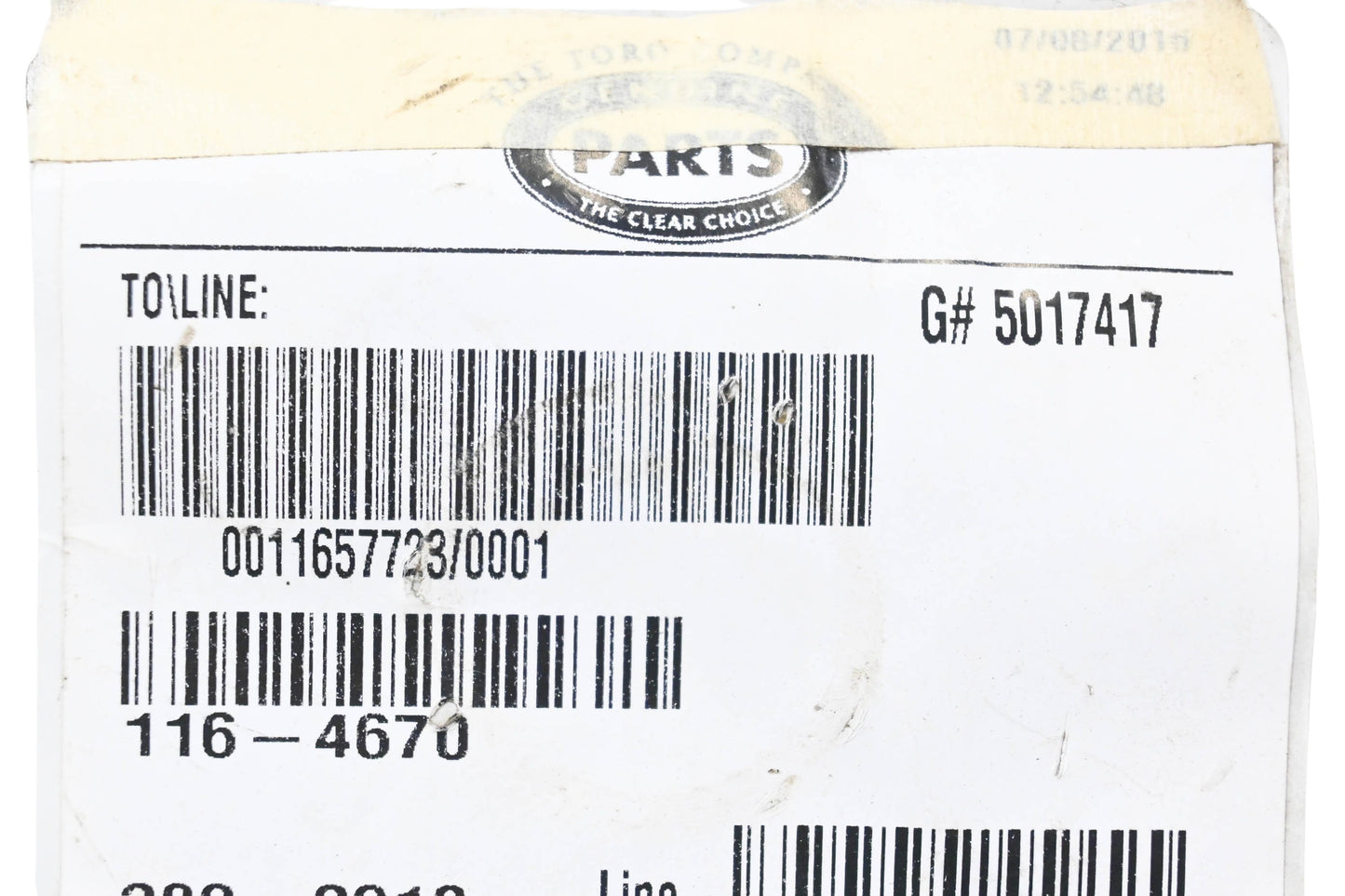 Toro 116-4670 Flat Idler Pulley NOS