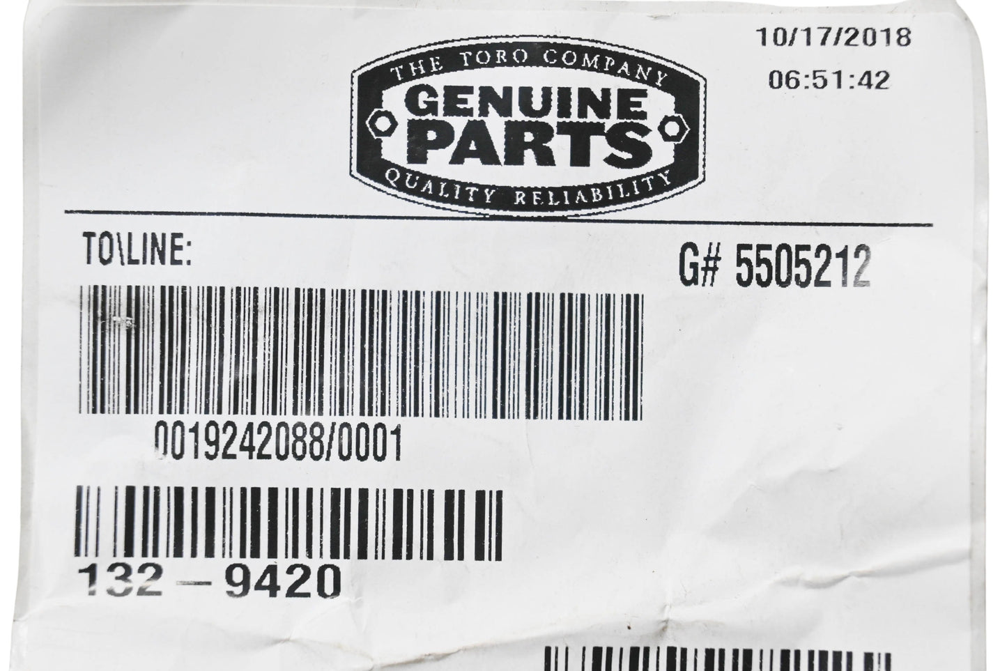 Toro 132-9420 Flat Idler Pulley NOS