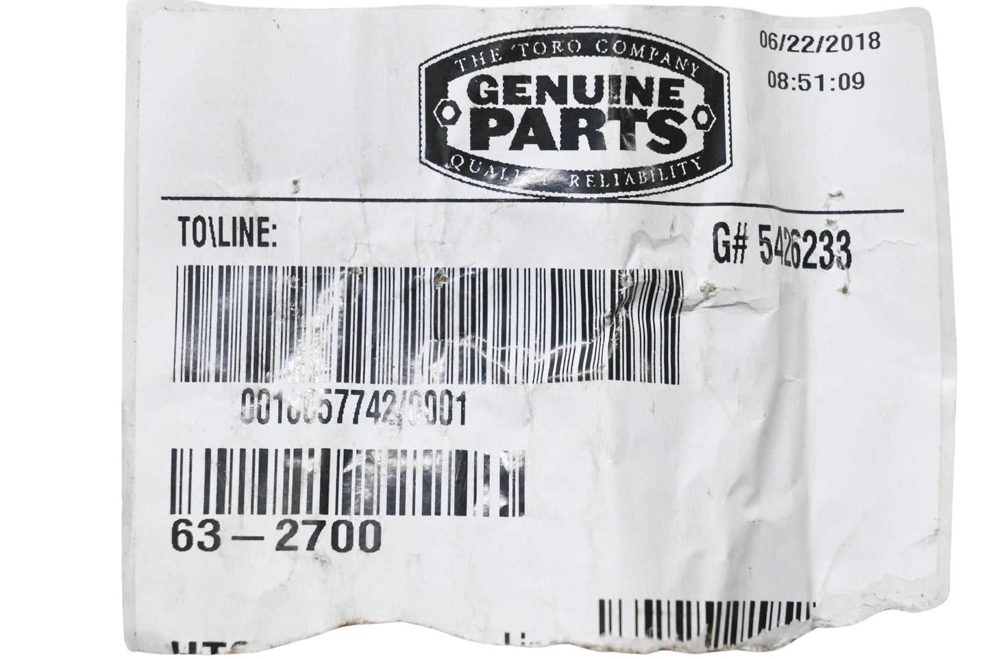 Toro 63-2700 Impeller Cable NOS