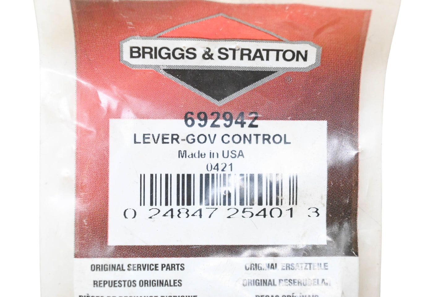 New OEM Briggs & Stratton 692942 Governor Control Lever NOS