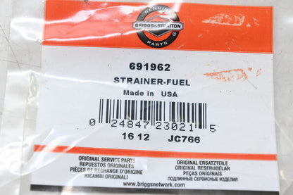 New OEM Briggs & Stratton 691962 Fuel Strainer NOS