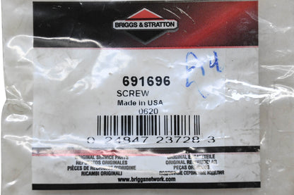 New OEM Briggs & Stratton 691696 Screw NOS