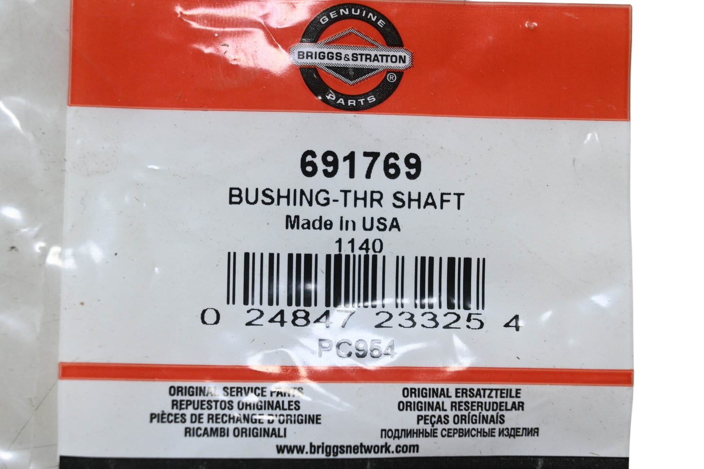 New OEM Briggs & Stratton 691769 Throttle Shaft Bushing NOS