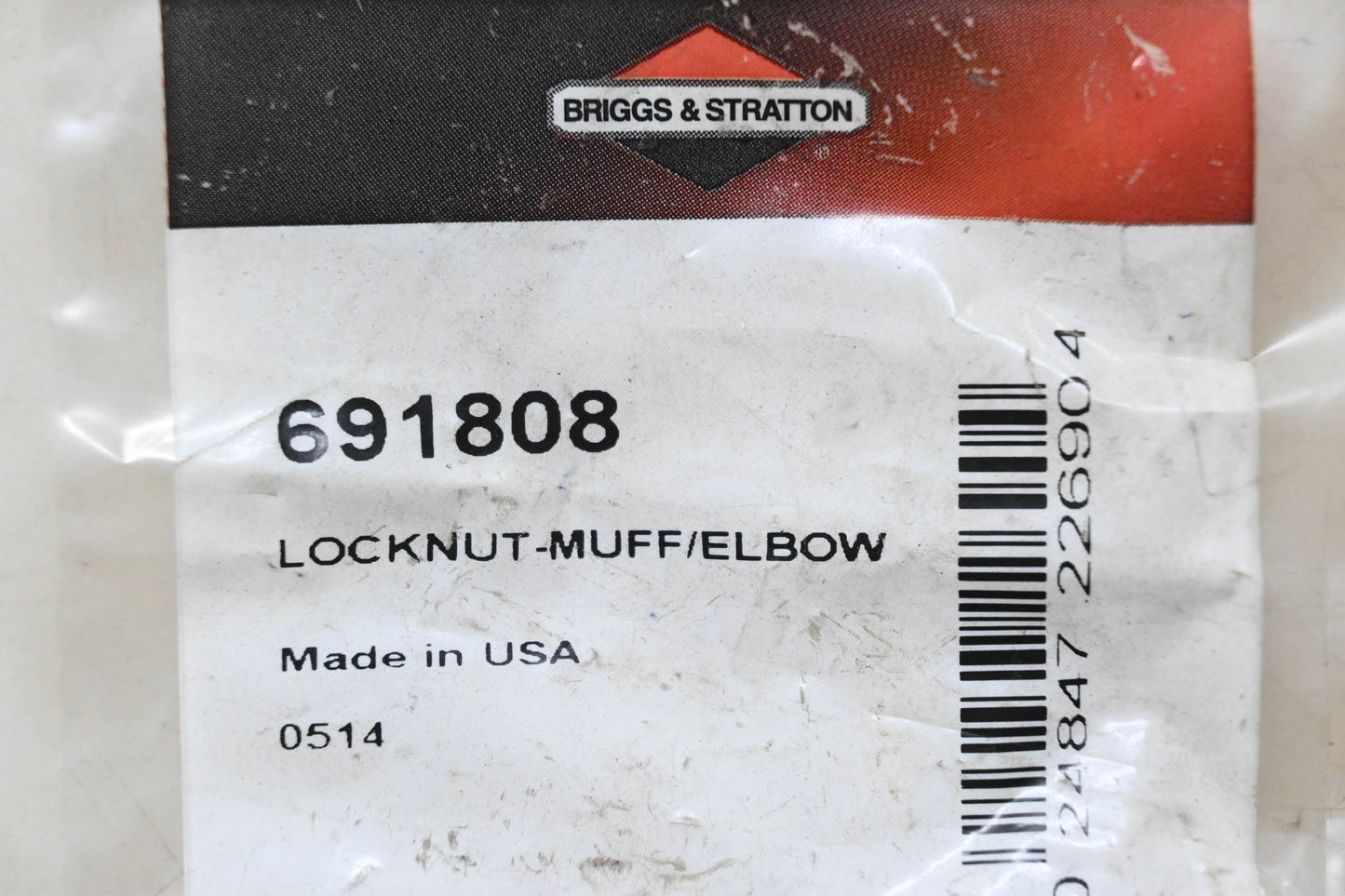 New OEM Briggs & Stratton 691808 Muffler Locknut NOS