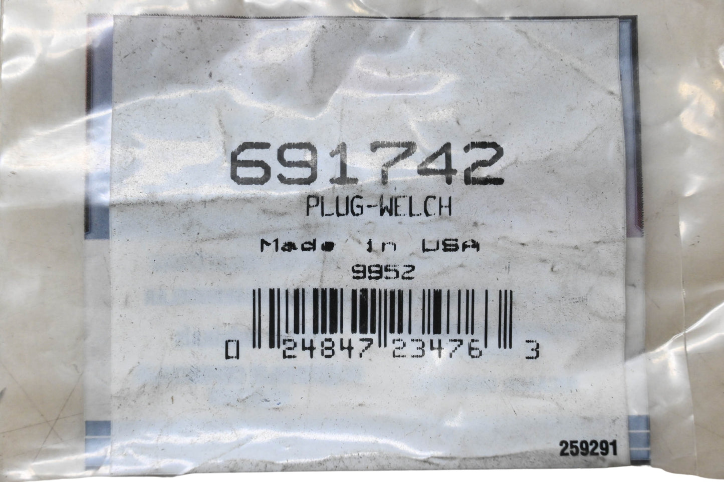 New OEM Briggs & Stratton 691742 Welch Plug NOS