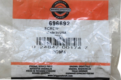 New OEM Briggs & Stratton 696692 Screw & Knob NOS