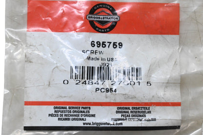 New OEM Briggs & Stratton 695759 Screw NOS