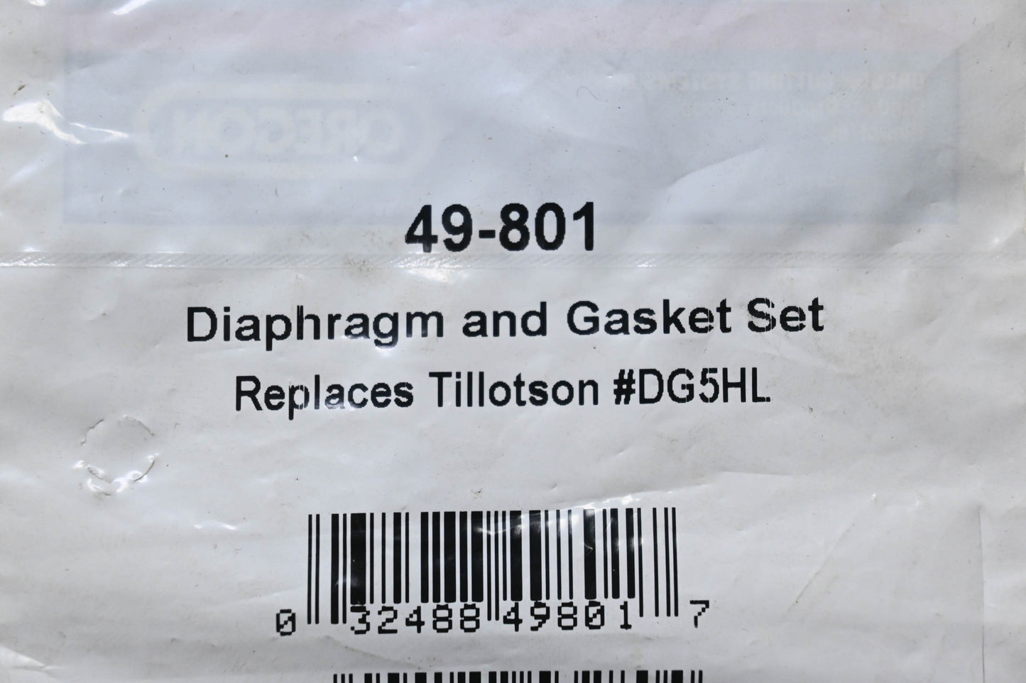 Oregon 49-801, DG5HL Diaphragm & Gasket Kit NOS