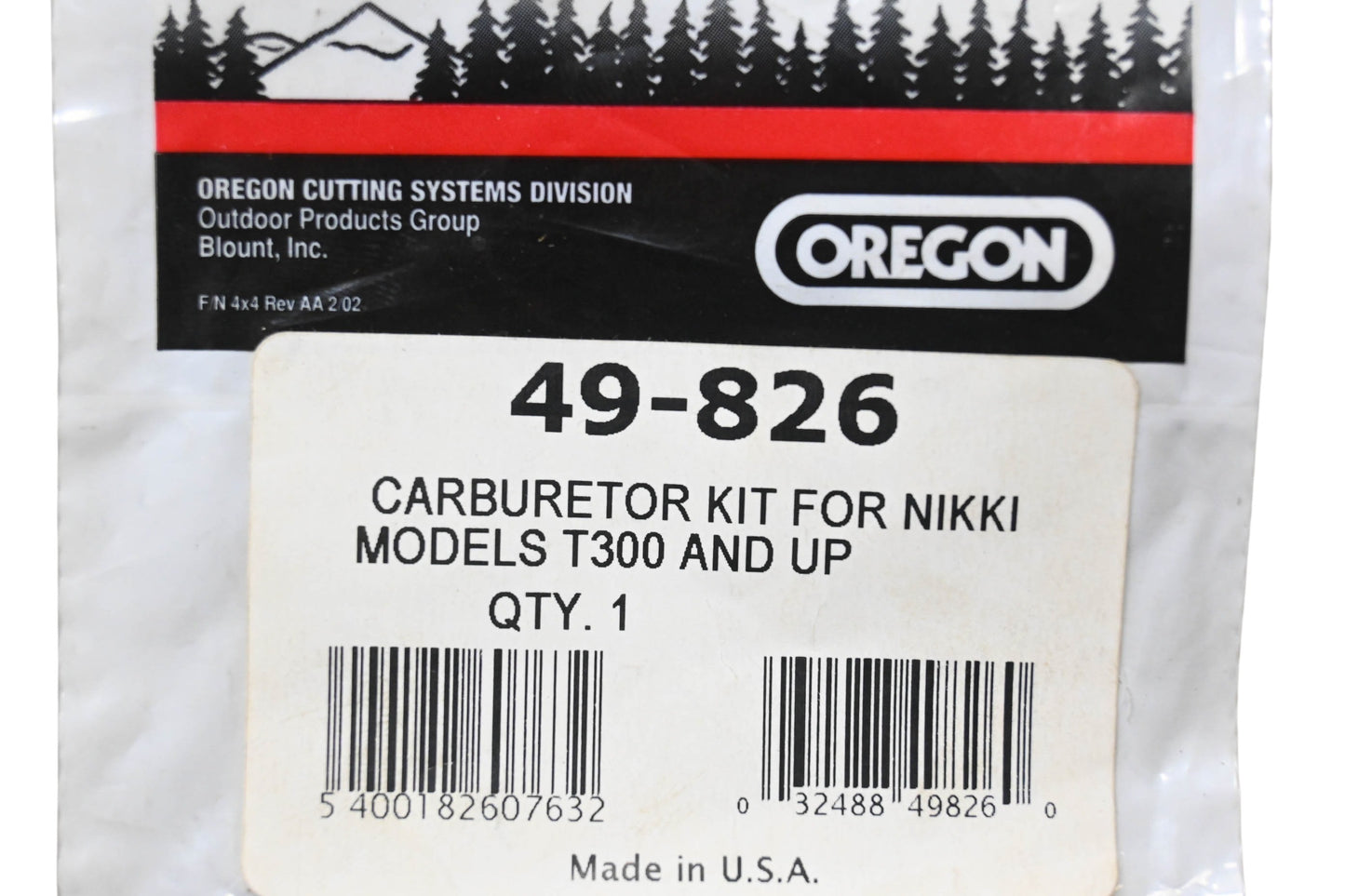 Oregon 49-826 Carburetor Kit NOS
