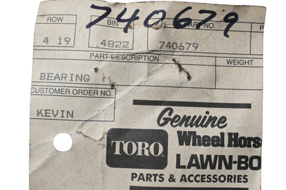 Toro 740679 Bearing NOS