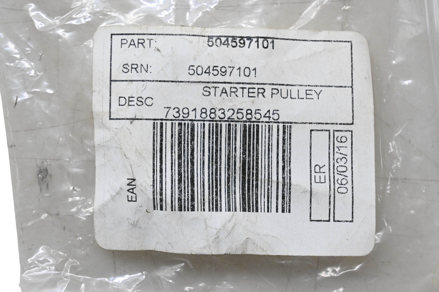 New OEM Husqvarna 504597101 Starter Pulley NOS