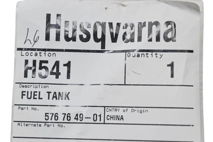 New OEM Husqvarna 576 76 49-01, 576764901 Fuel Tank NOS