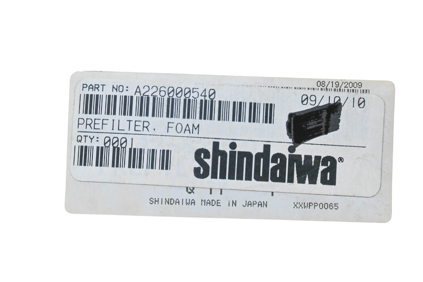 Shindaiwa A226000540 Foam Pre-Filter NOS