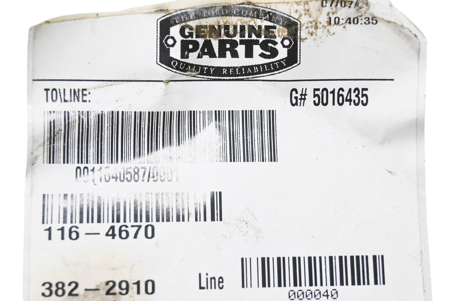 Toro 116-4670 Flat Idler Pulley NOS