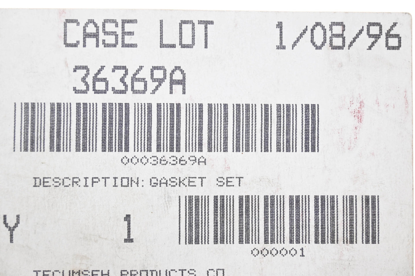 New OEM Tecumseh 36369A Gasket Kit NOS