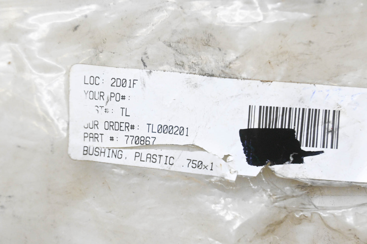 Hustler 770867 Plastic Bushing NOS
