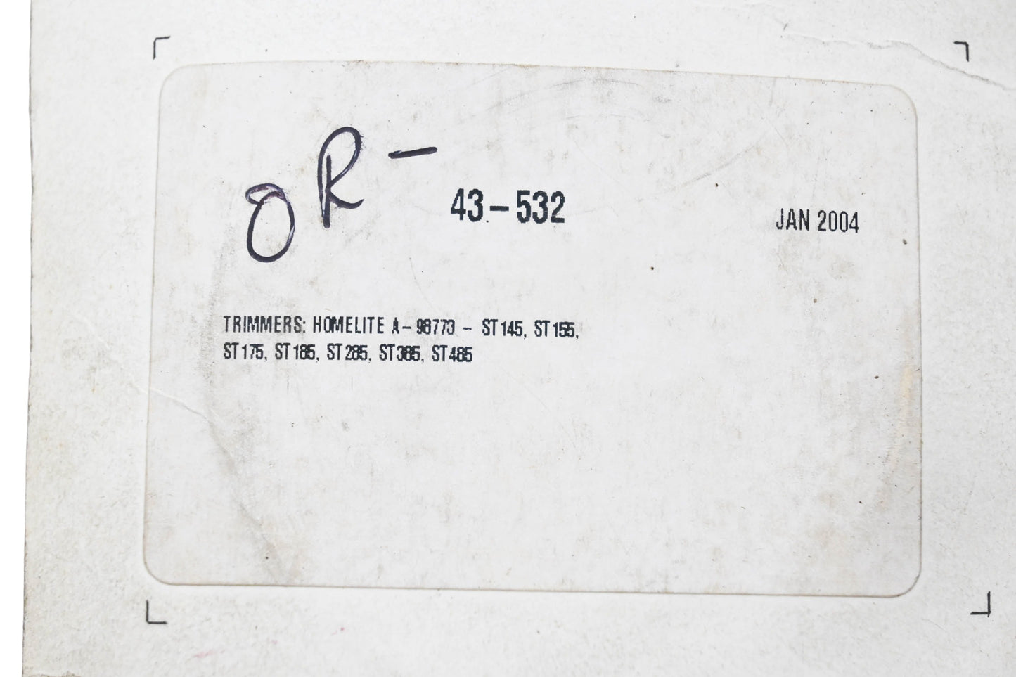 Herr 43-532 Rewind Starter Spring NOS