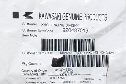 New OEM Kawasaki 920497019 Oil Seals Qty 3 NOS