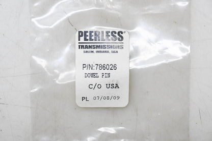 Peerless 786026 Dowel Pin NOS