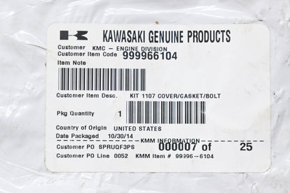 New OEM Kawasaki 999966104 Breather Gasket Bolt Kit NOS