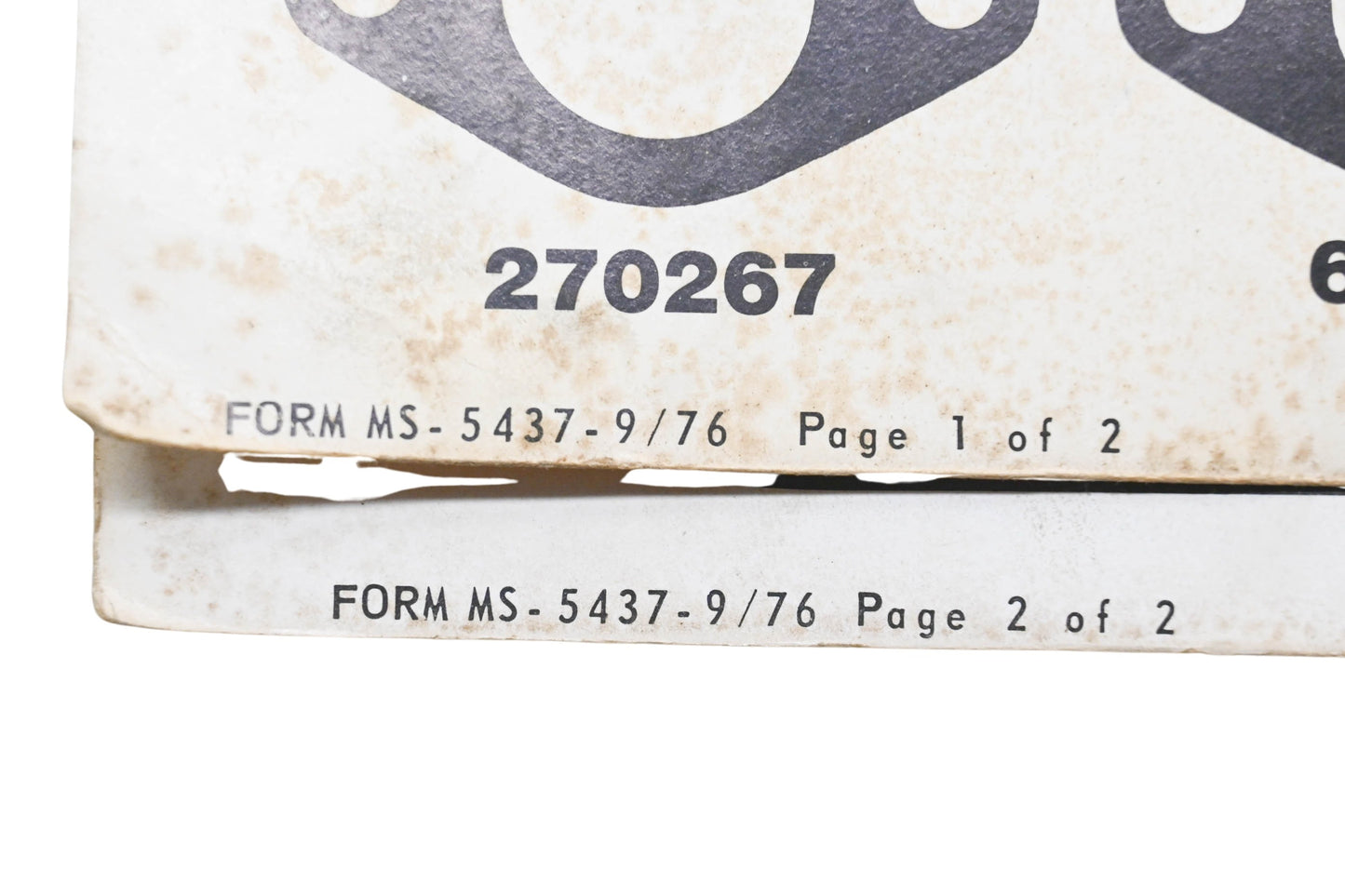 OEM Briggs & Stratton MS-5437 Popular Gaskets Guide Poster