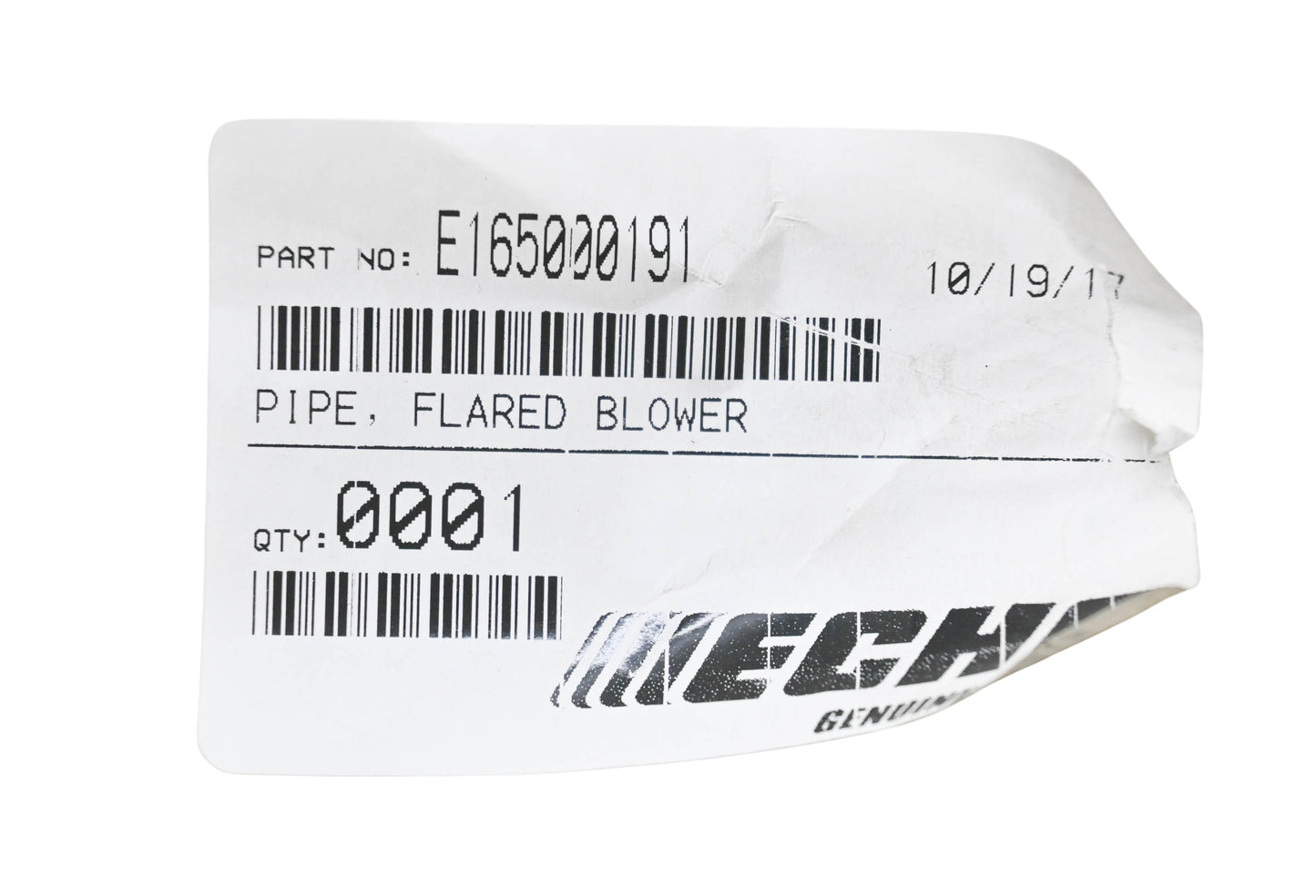 New OEM Echo E165000191 Flared Blower Pipe NOS