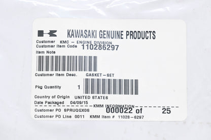 New OEM Kawasaki 110286297 Carburetor Gasket Kit NOS