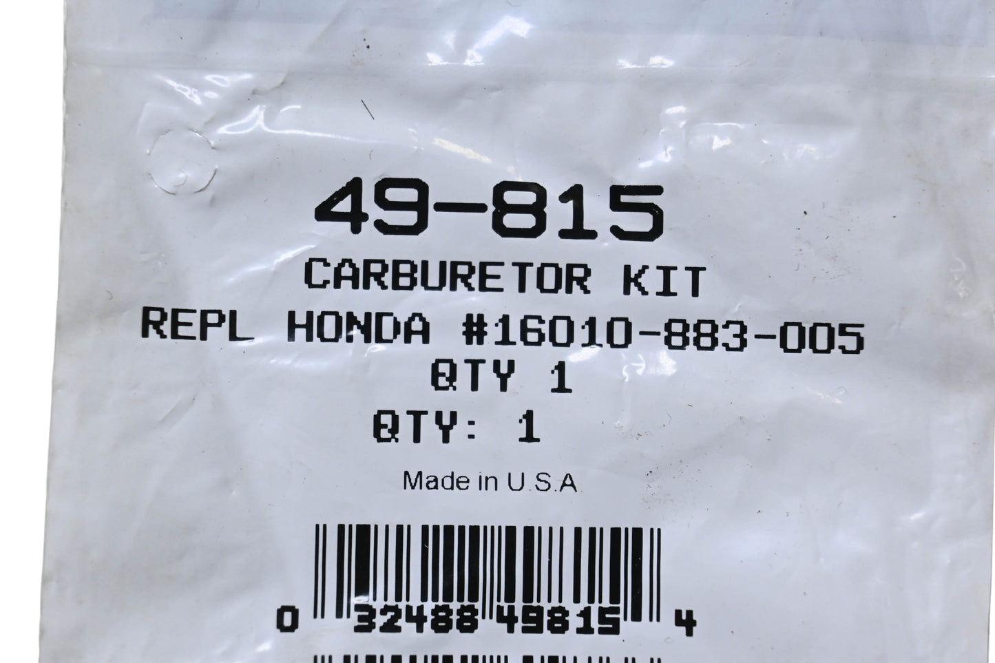 Oregon 49-815, 16010-883-005 Carburetor Kit NOS
