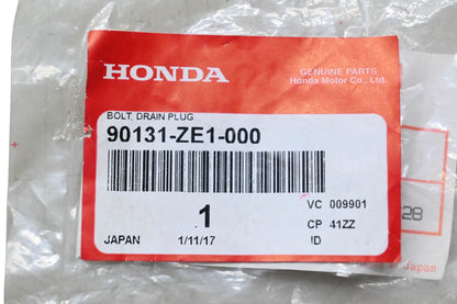 New OEM Honda 90131-ZE1-000 Drain Plug Bolt NOS