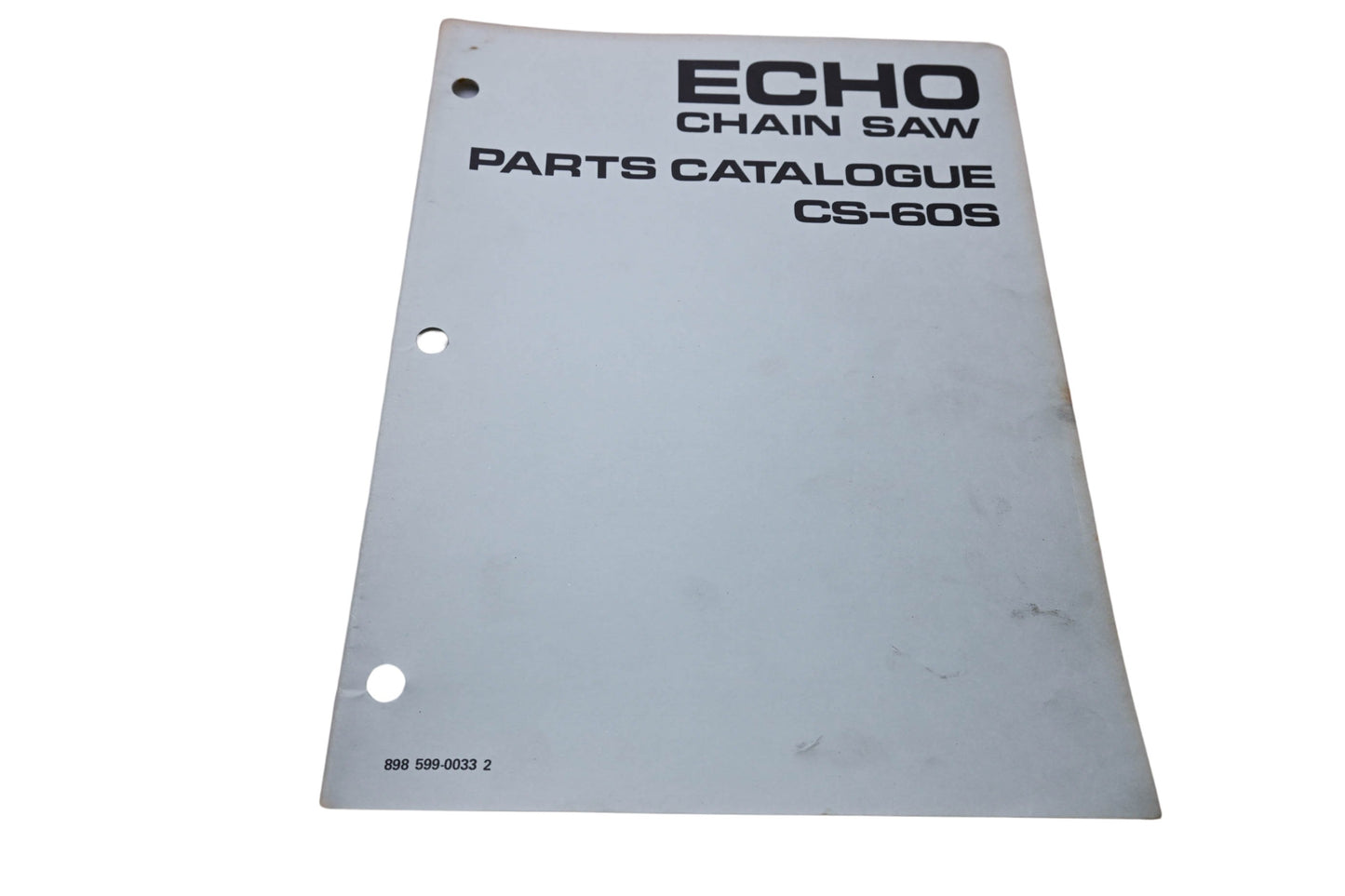 Kioritz Corporation 898 599-0033 2 Echo Chain Saw Parts Catalog CS-60S