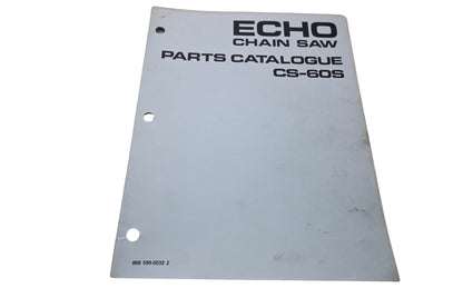 Kioritz Corporation 898 599-0033 2 Echo Chain Saw Parts Catalog CS-60S